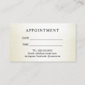 Skincare Salon Spa Esthetician Ivory Appointment Afsprakenkaartje (Achterkant)