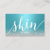 Skincare Salon Spa Esthetician Modern Turquoise Visitekaartje (Voorkant)