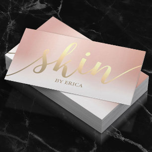 Skincare Salon Spa Esthetician Roos Gold Pastel Visitekaartje