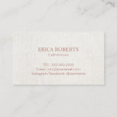 Skincare Salon Spa Esthetician Roos Gold Script Visitekaartje (Achterkant)