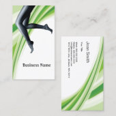 Skincare Salon Spa Green Waves Girl Legs Visitekaartje (Voorkant / Achterkant)