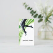 Skincare Salon Spa Green Waves Girl Legs Visitekaartje (Staand voorkant)