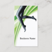 Skincare Salon Spa Green Waves Girl Legs Visitekaartje (Voorkant)
