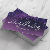 Skincare Spa Estheticien Elegant Paarse esthetica Visitekaartje