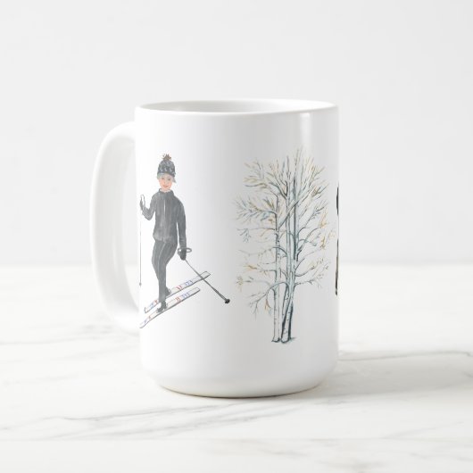 Sking Thematische mok (Voorkant links)