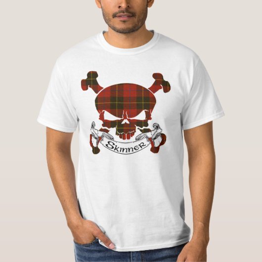 Skinner Tartan Skull T-shirt (Voorkant)