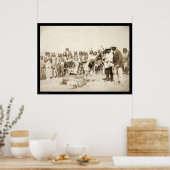 Skinning Rundvee in Pine Ridge Reservation SD 1887 Poster (Keuken)