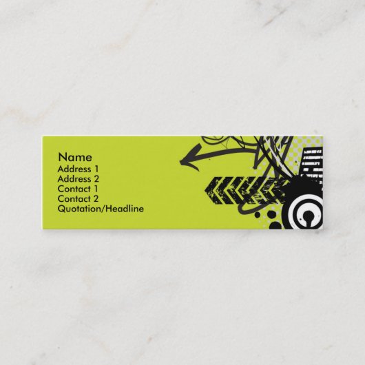 skinny b-card-urban mini visitekaartje (Voorkant)
