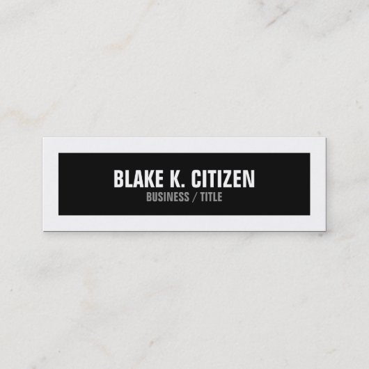Skinny Black en White Big Border visitekaartje (Voorkant)