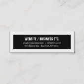 Skinny Black en White Big Border visitekaartje (Achterkant)