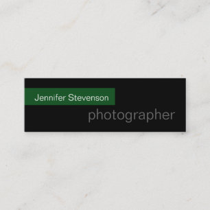 Skinny Black Green Trend Photography Visitekaartje
