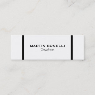 Skinny Black White Border Standaard Visitekaartje