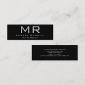 Skinny Black White Grey Monogram Visitekaartje (Voorkant / Achterkant)