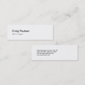 Skinny Black White Manager Visitekaartje (Voorkant / Achterkant)