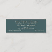 Skinny Blauwgroen Damask Eyeball Psychic Reader Ka Mini Visitekaartje (Achterkant)