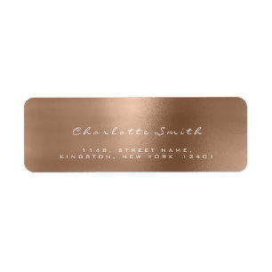 Skinny Blush Coffe Roos Lux Return Address Labels