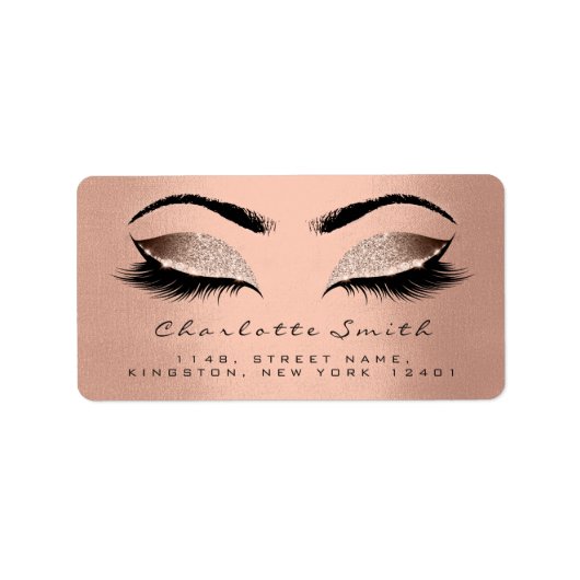 Skinny Blush Makeup Lashes Silk Return Adress RSVP Etiket (Voorkant)