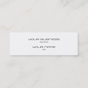 Skinny Business Card Template Premium - Zware wit Mini Visitekaartje