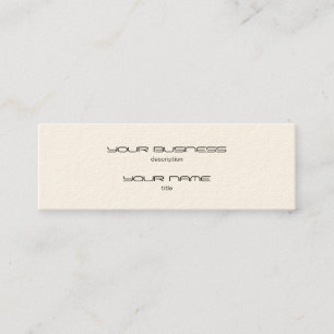 Skinny Business Card Template Standard Paper Cream Mini Visitekaartje