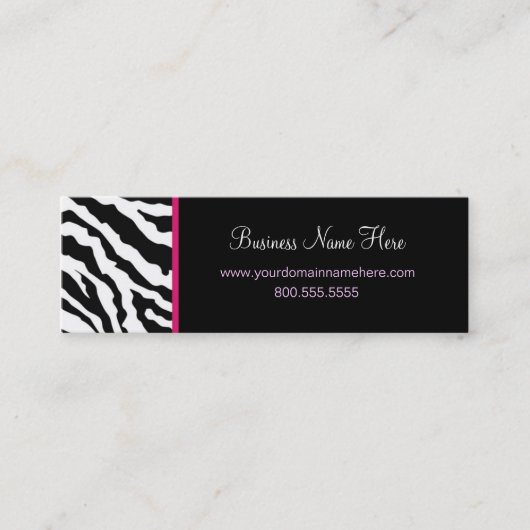 Skinny Business Card Template **Vet Mini Visitekaartje (Voorkant)