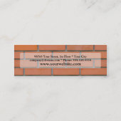 Skinny Business Card Template voor de bouwsector Mini Visitekaartje (Achterkant)