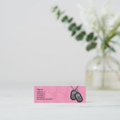 Skinny Card Lady Camo Mini Visitekaartje (Staand voorkant)