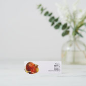 Skinny Card - Oranje Roos Mini Visitekaartje (Staand voorkant)