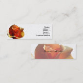 Skinny Card - Oranje Roos Mini Visitekaartje (Voorkant / Achterkant)
