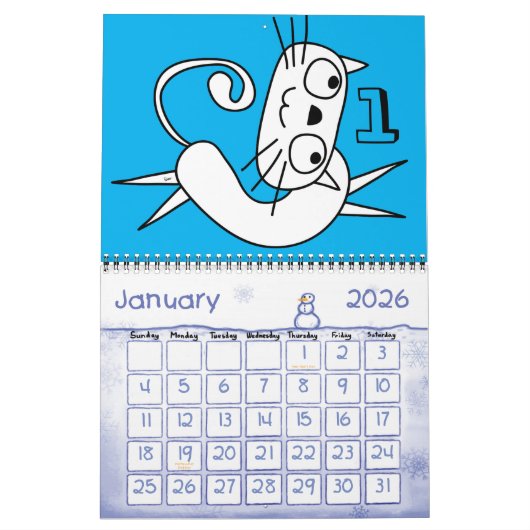 Skinny Cat Kalender (Jan 2026)