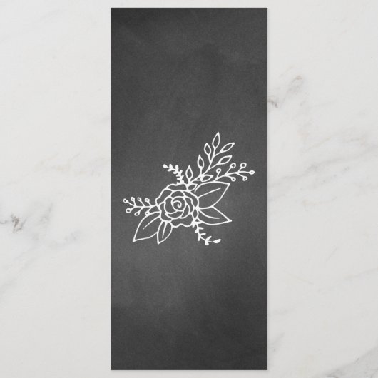 Skinny Chalkboard het Menu van de Lijst van het We (Achterkant)