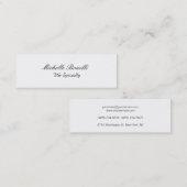 Skinny Classy Stylish Script Visitekaartje (Voorkant / Achterkant)