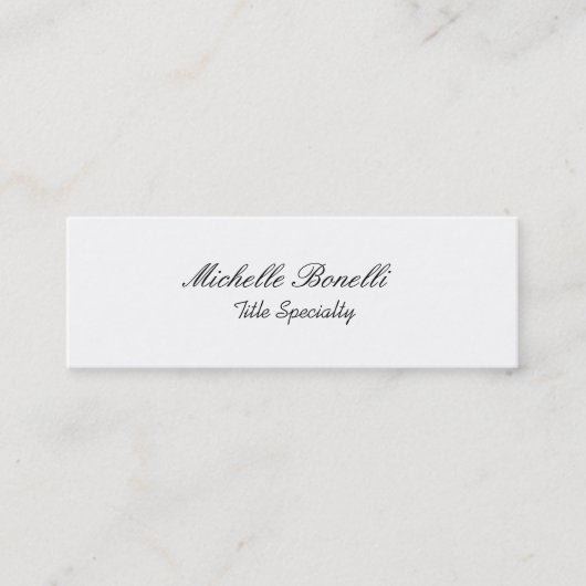 Skinny Classy Stylish Script Visitekaartje (Voorkant)