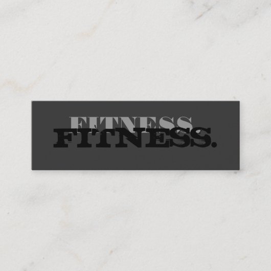 Skinny Cute Plain Grey Fitness Visitekaartje (Voorkant)