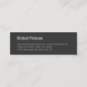 Skinny Cute Plain Grey Fitness Visitekaartje (Achterkant)