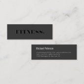 Skinny Cute Plain Grey Fitness Visitekaartje (Voorkant / Achterkant)