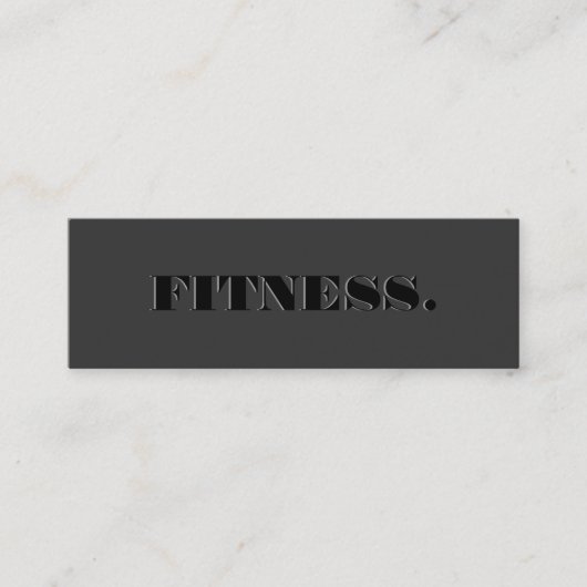 Skinny Cute Plain Grey Fitness Visitekaartje (Voorkant)