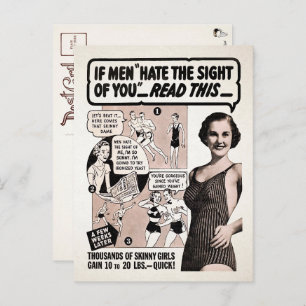  Skinny Dame Ad Briefkaart