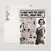  Skinny Dame Ad Briefkaart (Voorkant / Achterkant)