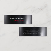 Skinny Dark Gray Unieke Professional Mini Visitekaartje (Voorkant / Achterkant)