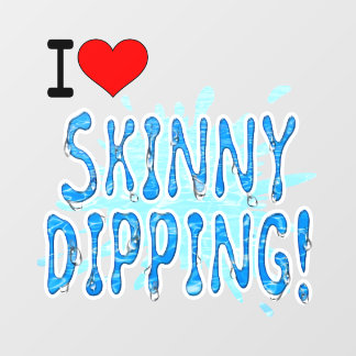 Skinny Dippers - Ik hou van naaktzwemmen Raamsticker