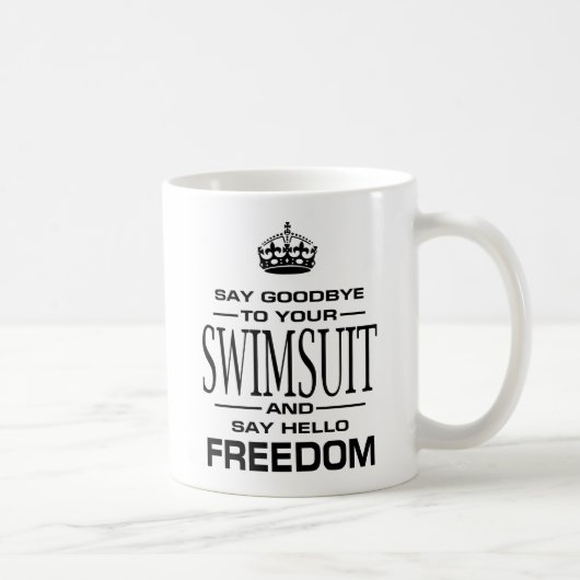 Skinny Dippers, Skinny Dipping, Pro Body Freedom Koffiemok (Rechts)
