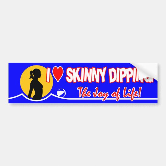 Skinny Dipping Bumpersticker (Voorkant)