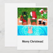 Skinny Dipping kerstkaart (Voorkant / Achterkant)