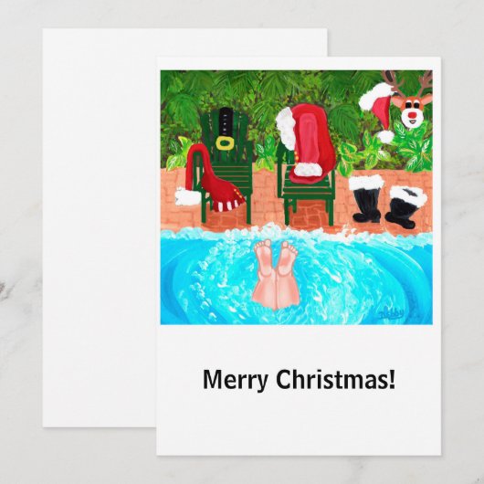 Skinny Dipping kerstkaart (Voorkant / Achterkant)