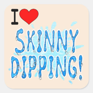 Skinny Dipping Vierkante Sticker