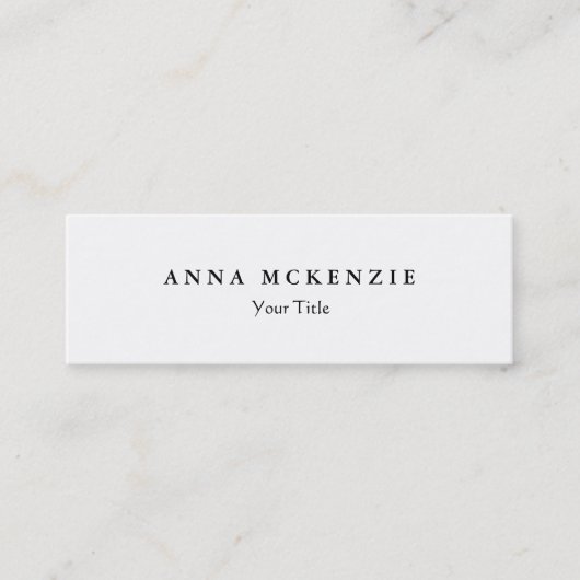 Skinny dunne, creatief design wit mini visitekaartje (Voorkant)