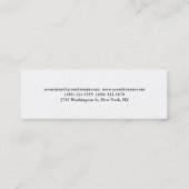 Skinny dunne, creatief design wit mini visitekaartje (Achterkant)