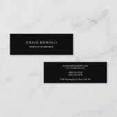 Skinny Elegant Black Color Standard Visitekaartje (Voorkant / Achterkant)