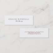 Skinny Elegant Handschrift Visitekaartje (Voorkant / Achterkant)