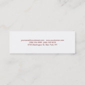 Skinny Elegant Handschrift Visitekaartje (Achterkant)